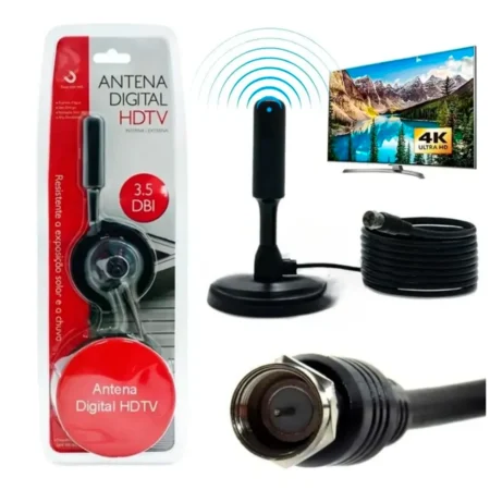 ANTENA HD DE TV DIGITAL 8.1.DBI 5M