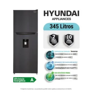 HYRF3482NF-345L Refrigeradora Hyundai 345 L Negro con Dispensador
