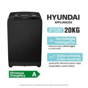 HYWM202- LAVADORA HYUNDAI 20 Kg Negro