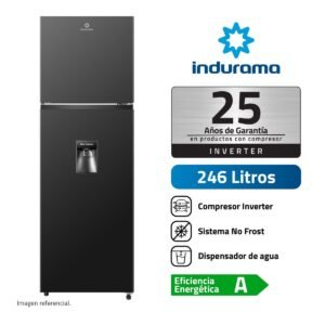 RI-3089DNI Refrigeradora Indurama Negro 246L con Dispensador