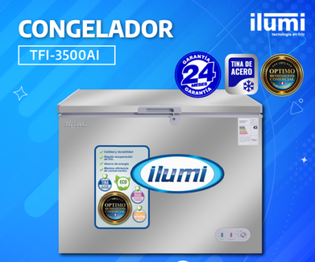 CONGELADOR ILUMI 350 L DE ACERO