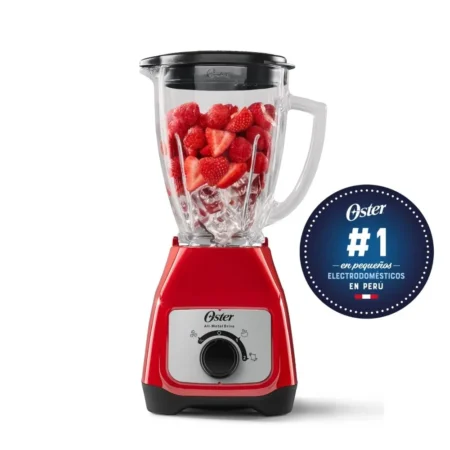 LICUADORA ROJA OSTER DOS VELOCIDADES MOTOR 800W-BLSTKAG-RRD