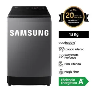 WA13CG5441BD.1 Lavadora SAMSUNG Carga Superior 13 Kg EcoBubble WA13CG5441BD Gris